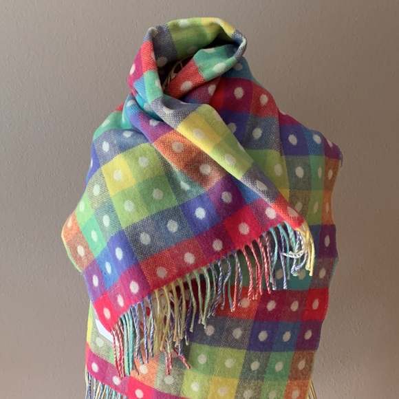 📍FIRM📍100% Lambswool Scarf Wrap Vintage - Picture 4 of 16